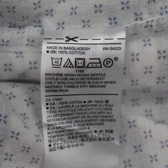 Banana Republic Untucked Shirt NWT Mens XS White/Pink/Blue Slim Fit L/S Cotton - Picture 9 of 15